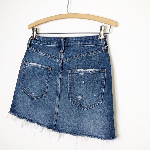 Abercrombie and Fitch denim distressed mini skirt - Picture 4 of 11